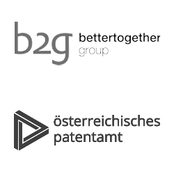 Logo b2g & österreichisches Patentamt - Beratung remote work